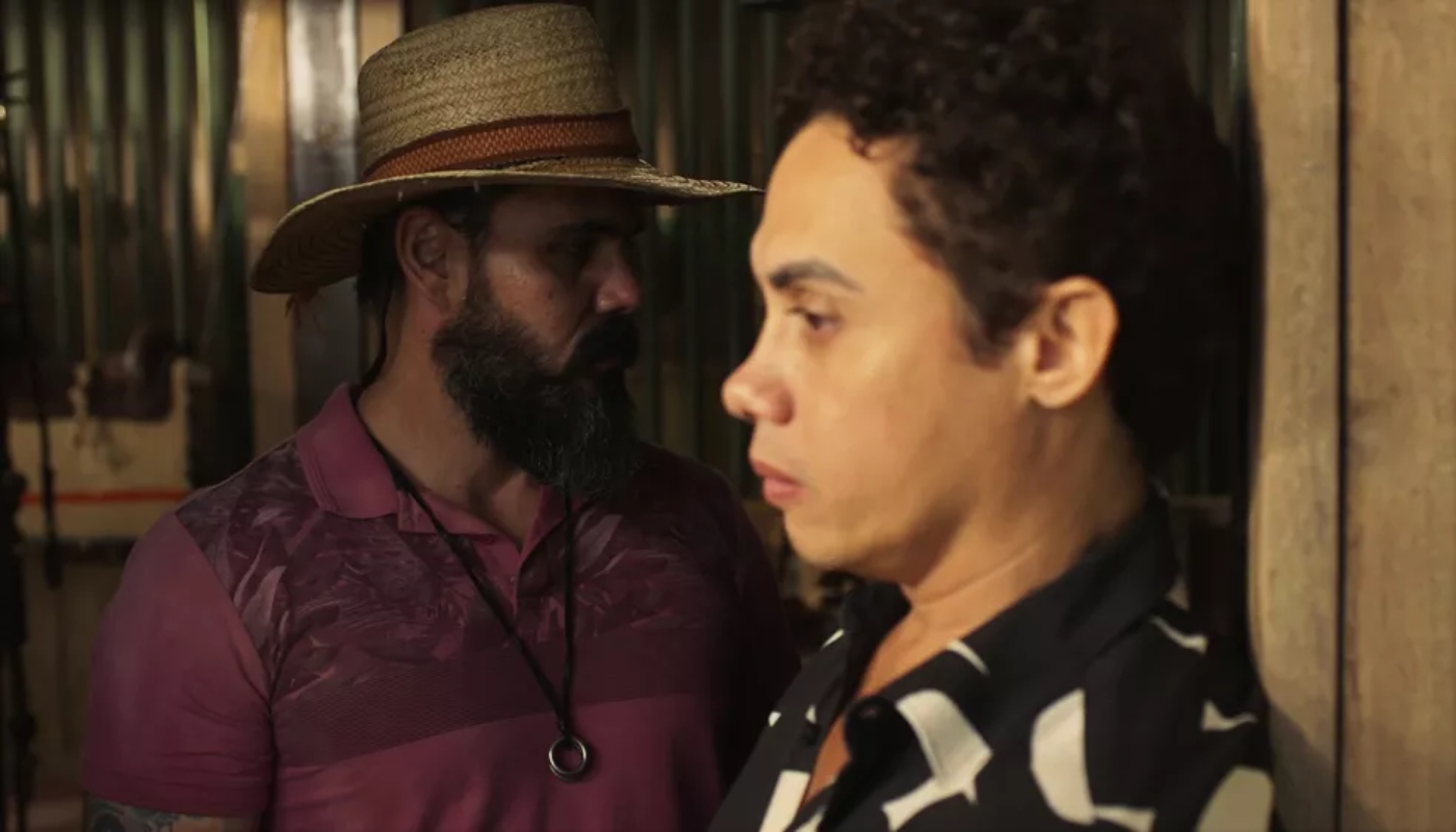 Zaquieu (Silvero Pereira) e Alcides (Juliano Cazarré) em