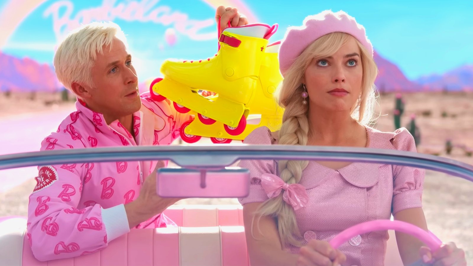 Ryan Gosling como Ken y Margot Robbie como Barbie.